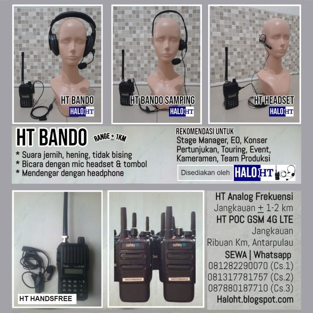 Sewa Handy Talky Headset Telinga